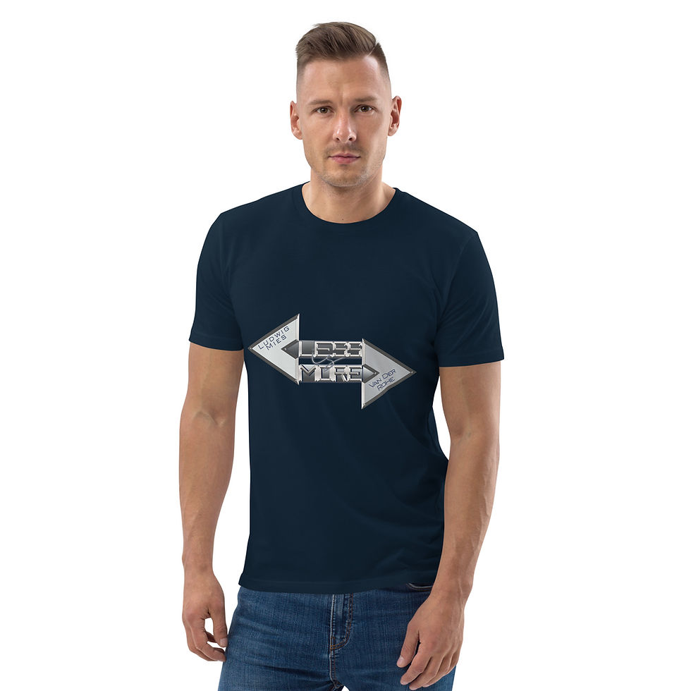 Thumbnail: Less is more for Architects Unisex organic cotton t-shirt