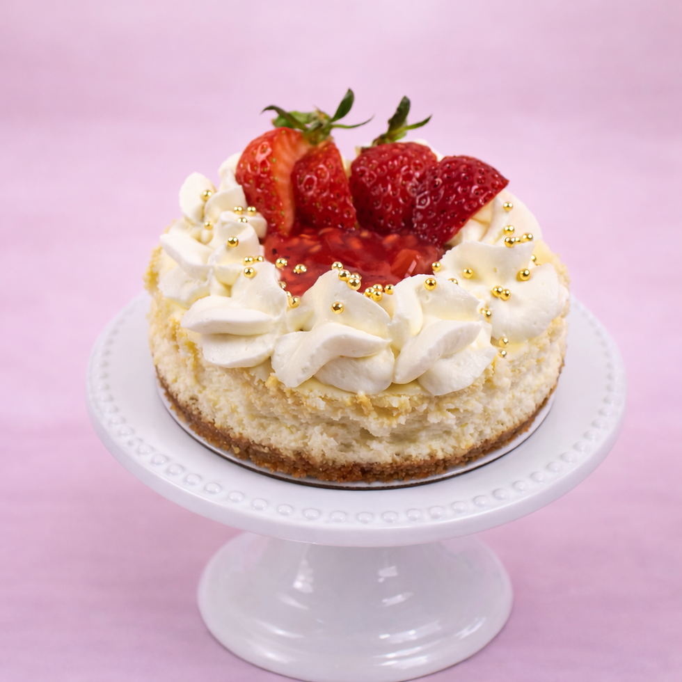 Close-up view of a strazzberry cheesecake slice with vibrant berry topping