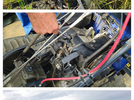 脱穀機ハーベスタのエンジンがかからず焦る