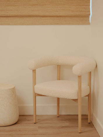 Decorative chair inside Lymphatic By Siane Spa.