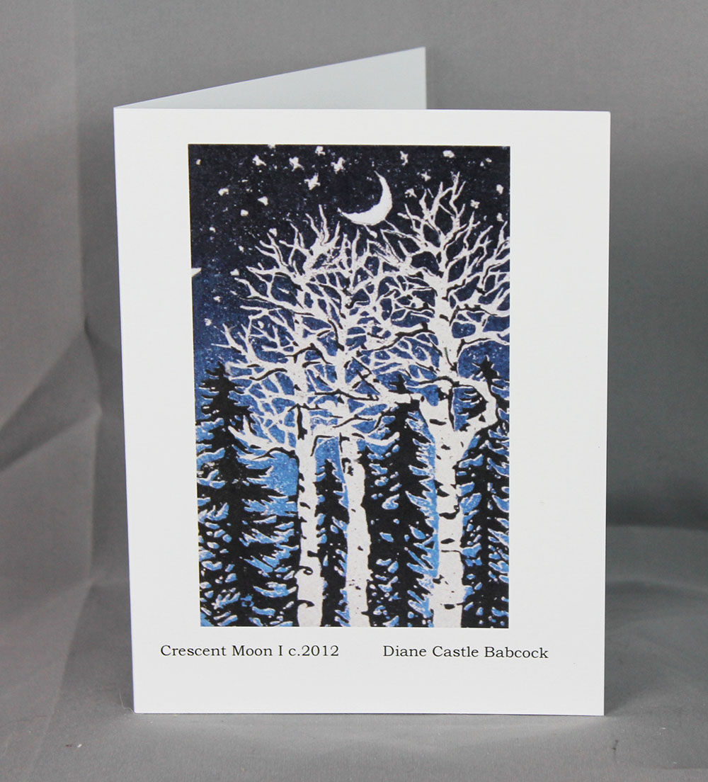 Crescent Moon note card