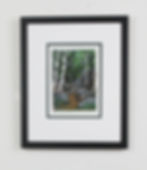 On the Trail linoleum block print