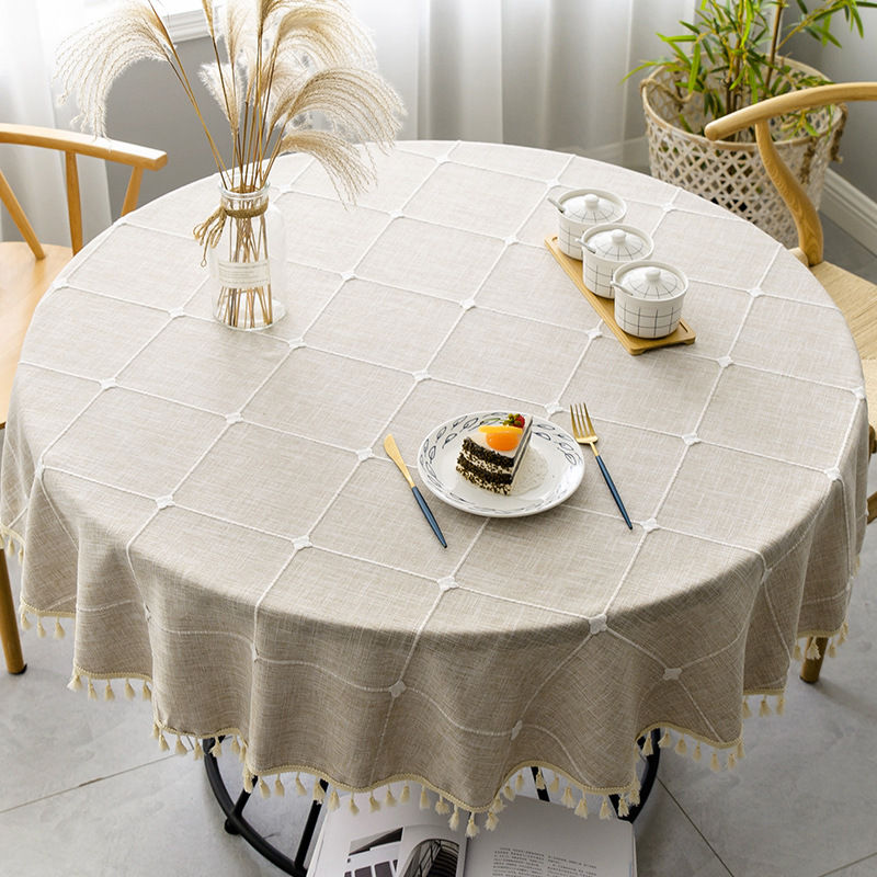 Large Round Tablecloth - Waterproof, Oil-Proof, Thickened