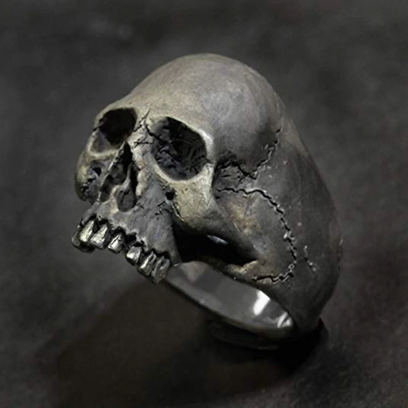 Thumbnail: PUNK STAINLESS STEEL SKULL RING