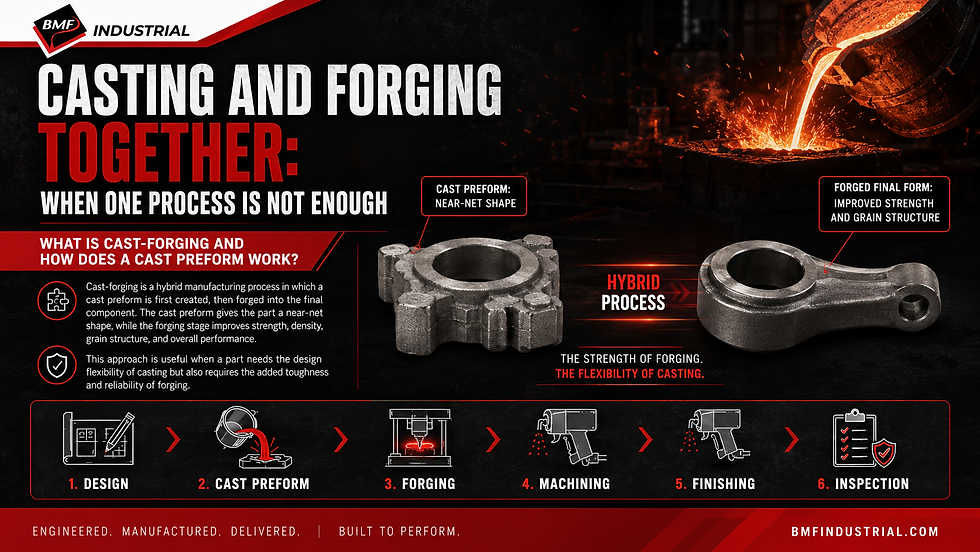 Casting and forging together