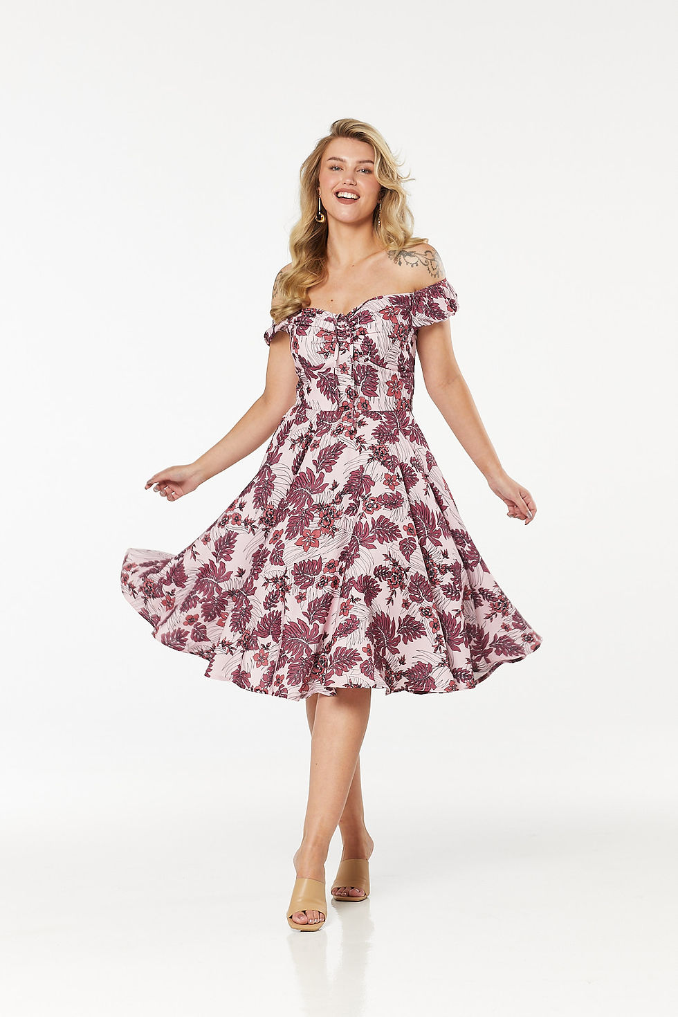 Thumbnail: Pink Tiki Swing Dress