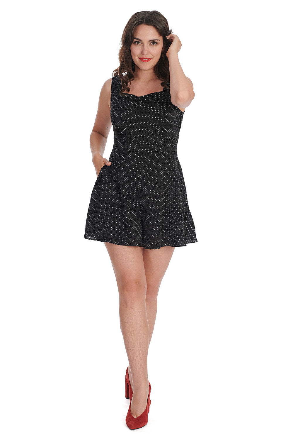 Black Spotty Playsuit