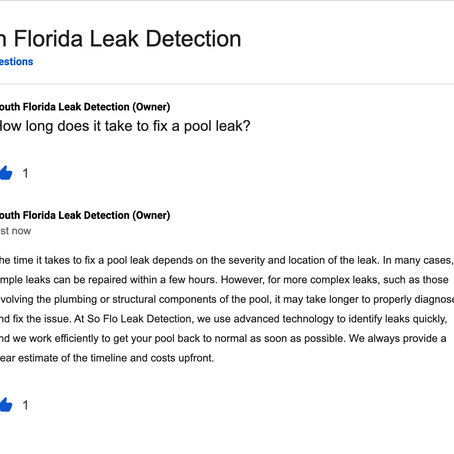 How long does it take to fix a pool leak?