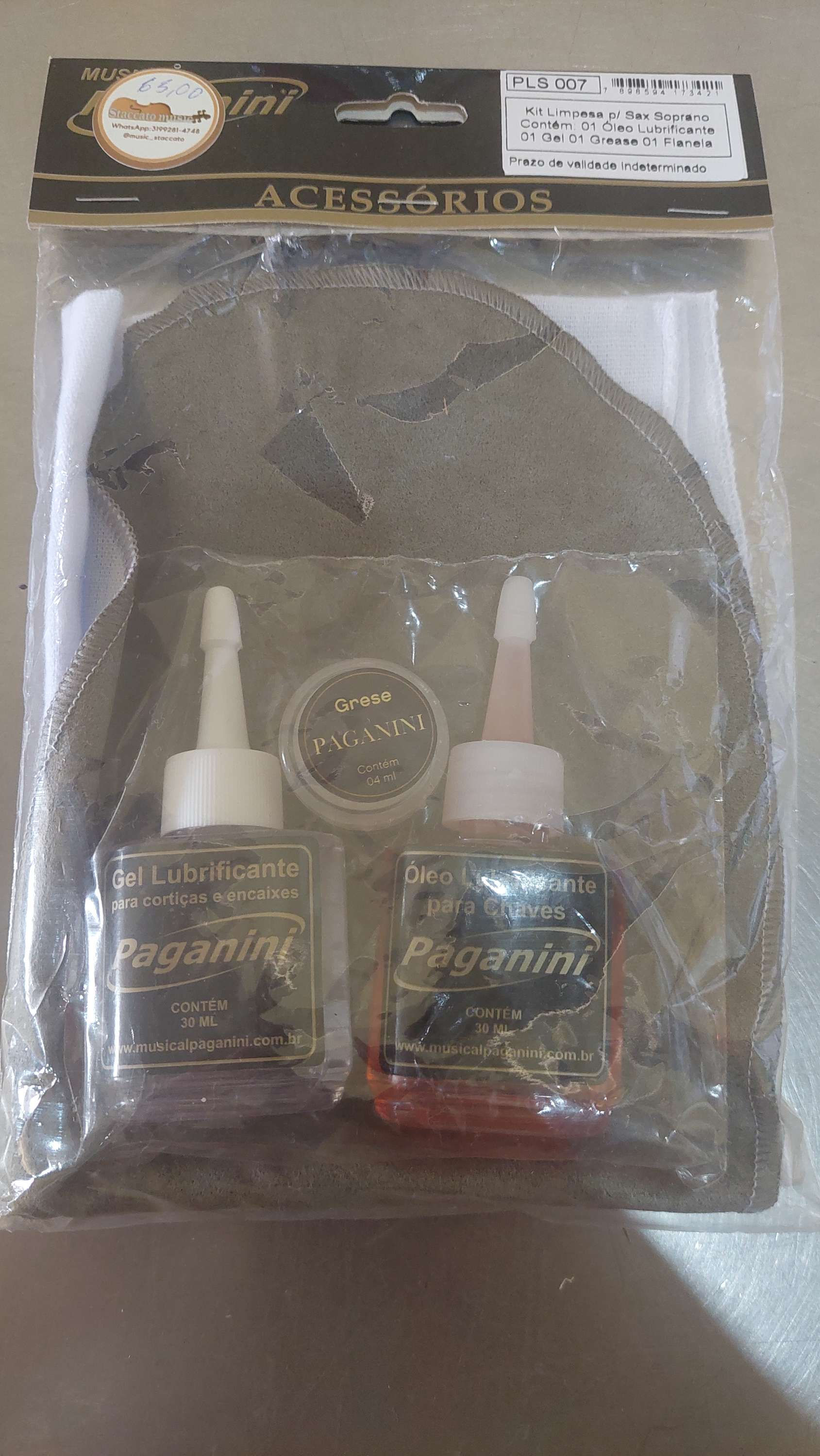 kit de limpeza para saxofone soprano