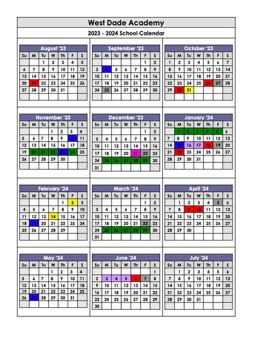 SCHOOL CALENDAR | mysite