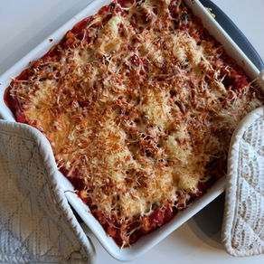 Ovenschotel met groene linzen