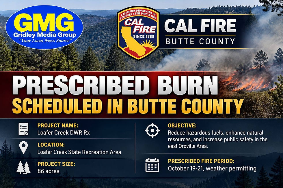 Prescribed Burn Scheduled in Butte County