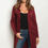 Thumbnail: Burgundy hooded Cardigan