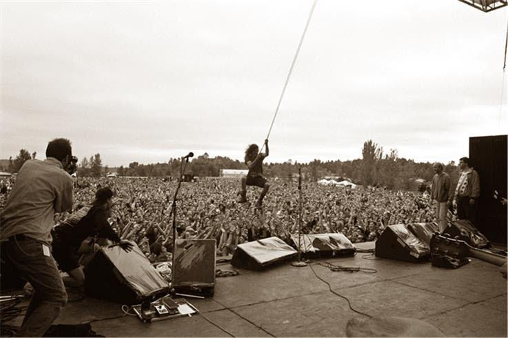 Pearl Jam at the Pinkpop festival in 1992 as the grunge and alternative music movement was picking up steam.