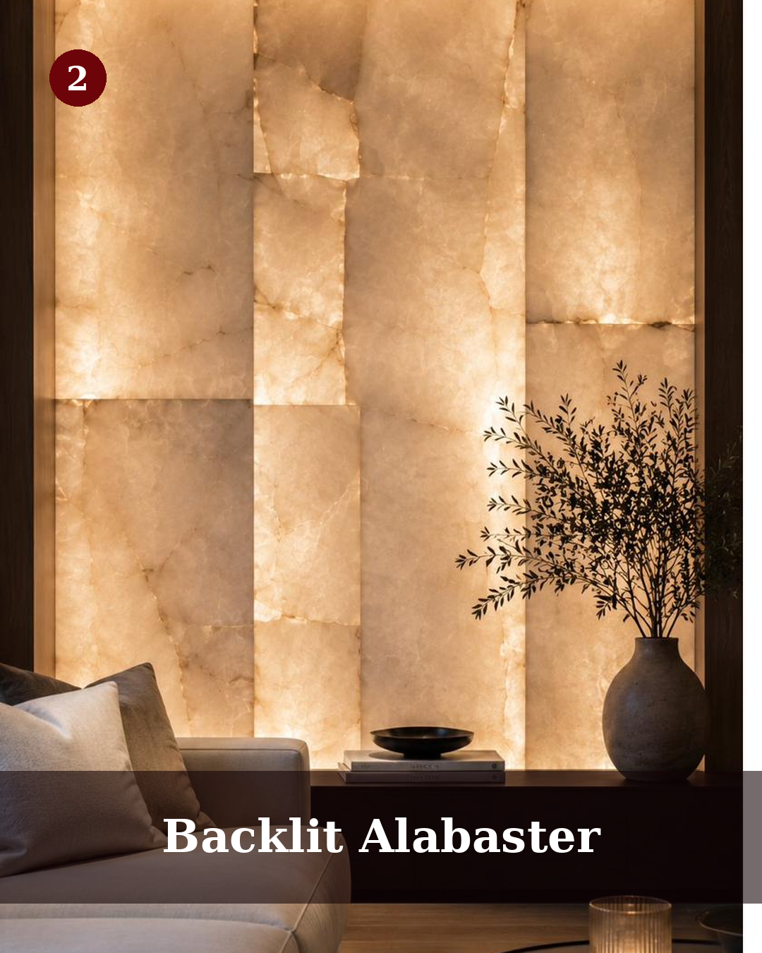 Backlit Alabaster & Translucent Stone
