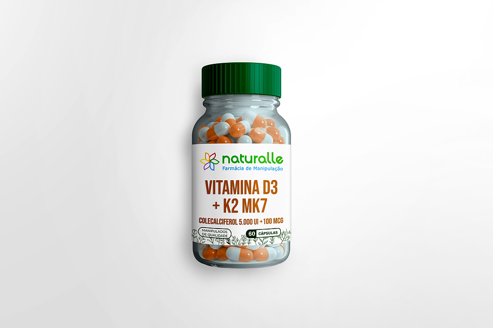 Vitamina D3 + Vitamina K2 (MK-7) - 60 cápsulas