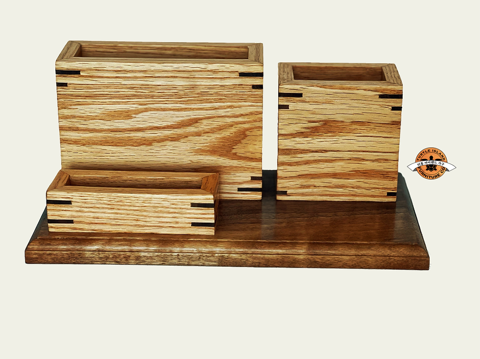 섬네일: 비대칭 오크 & 월 책상 정리함