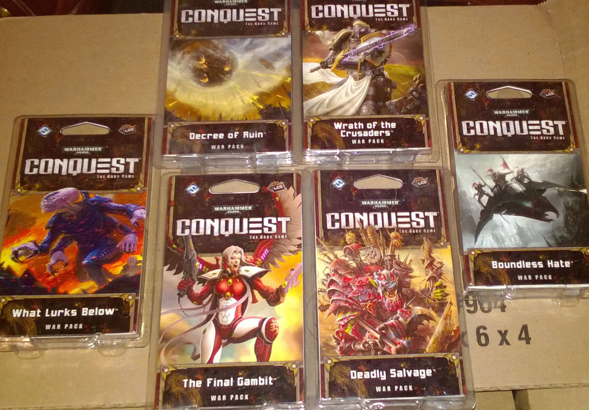 Warhammer 40K Conquest LCG Planetfall Cycle Warpacks (6 in total)