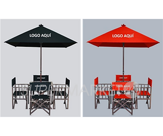 Sombrilla, Mesa, Sillón