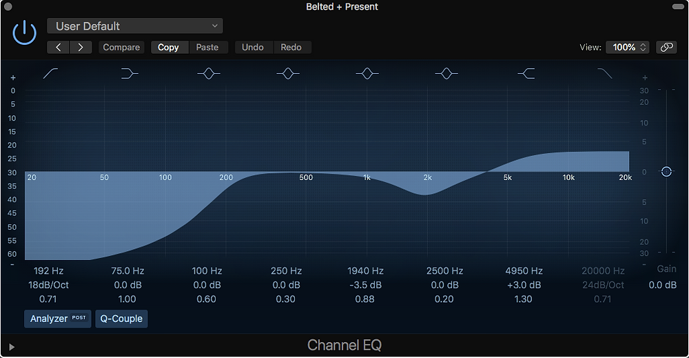Channel EQ plugin in Logic Pro X