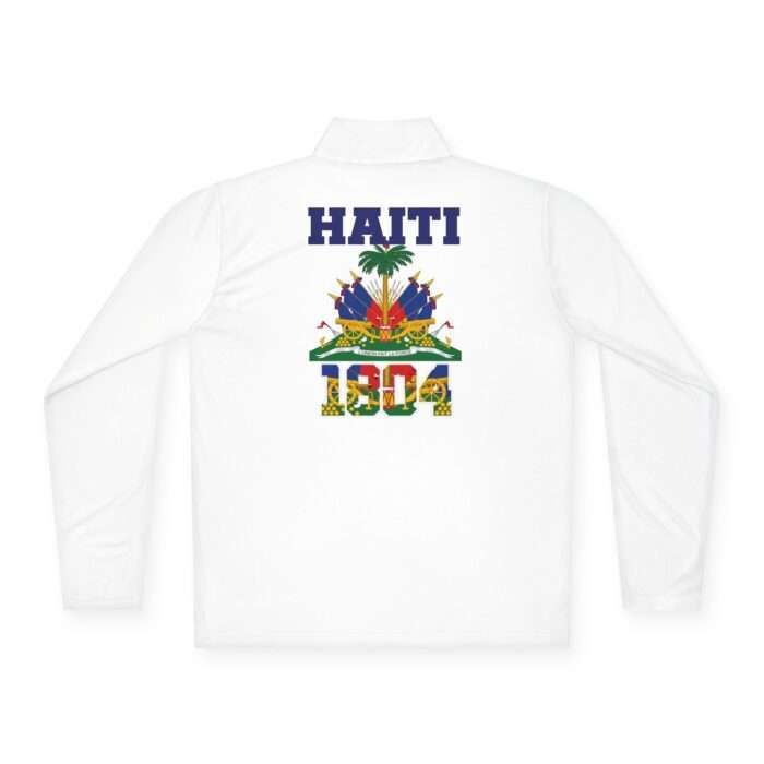 Thumbnail: Haiti Crest Quarter-Zip Pullover — Heritage Flag Emblem 1804