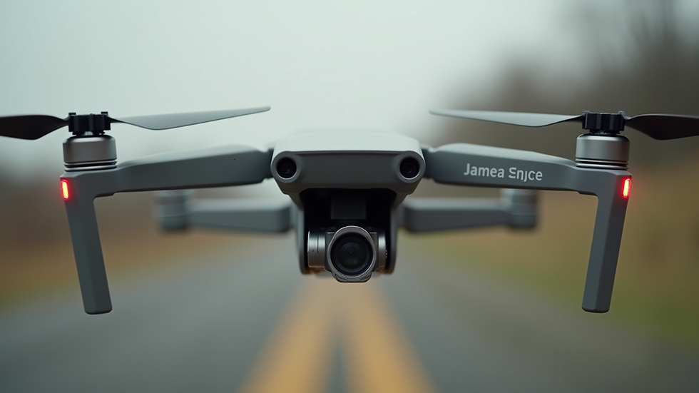 Close-up view of a professional drone with extended battery pack