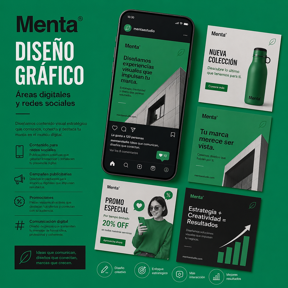 Diseño grafico en menta
