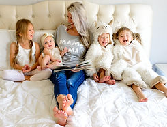 Happy Mom with Family and Kids in Healthy Home