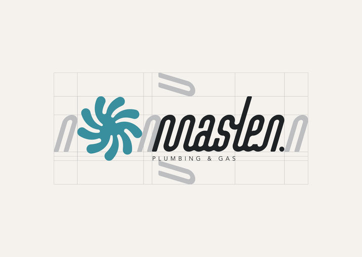 Maslen Logo safe space diagram. by Studio Onya