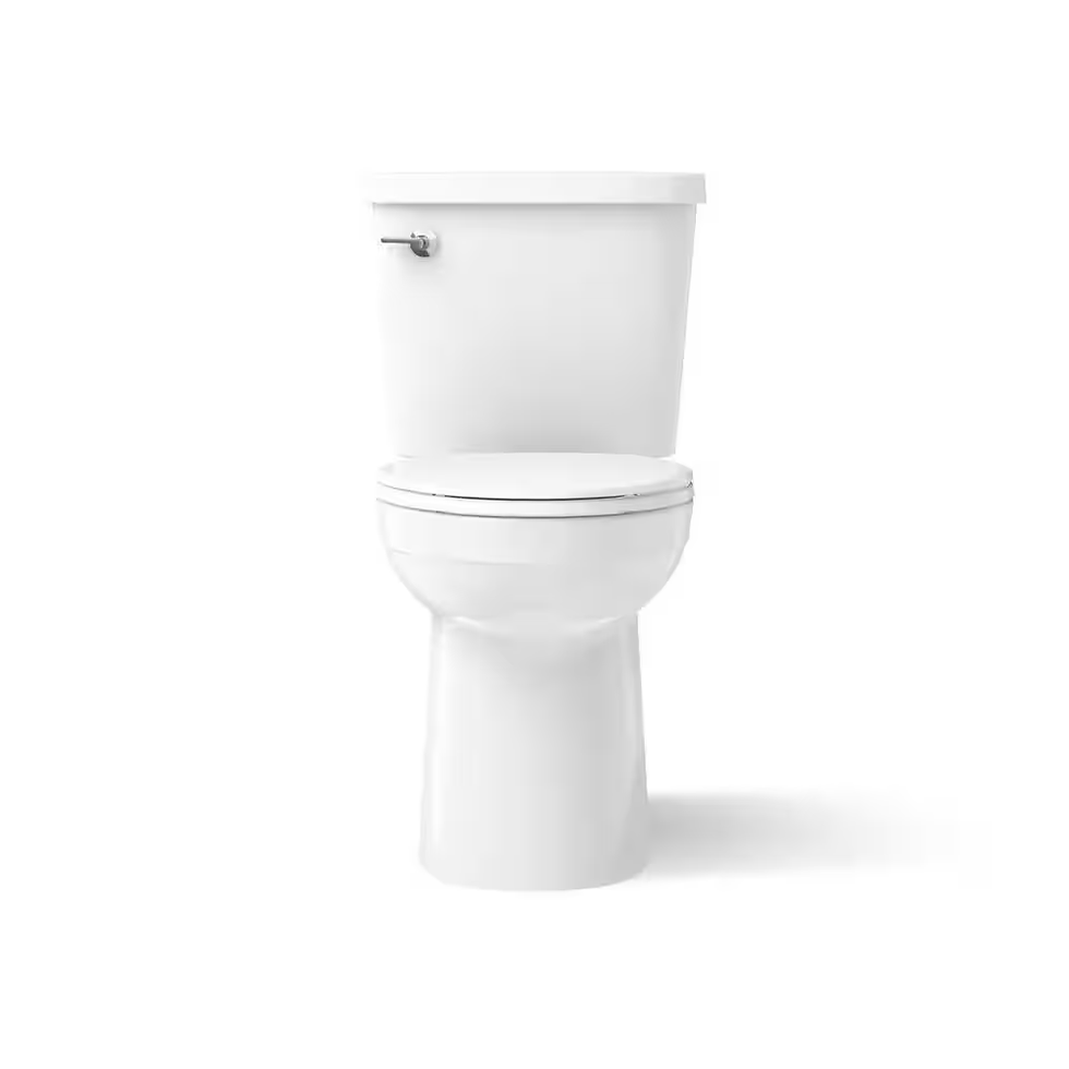 Thumbnail: Joist 2-Piece Complete Solution 1.28 GPF Single Flush Elongated Toilet in White 
