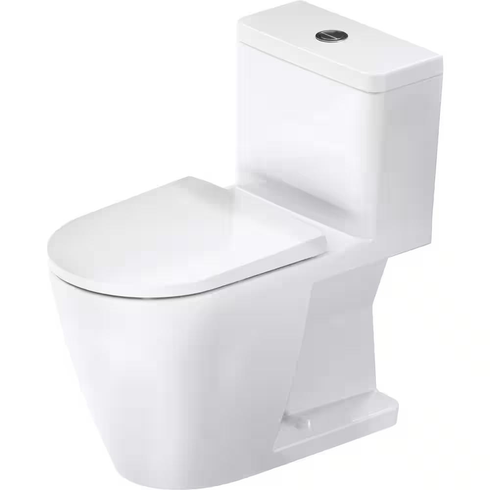 D-Neo 1-Piece 1.32/0.92 GPF Dual Flush Elongated Toilet in White with Seat Inclu