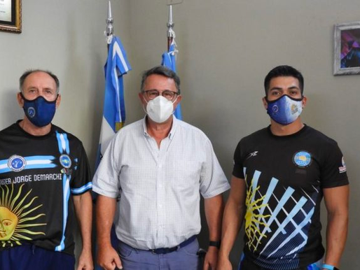 El secretario de Deportes, con referentes de la Asociación Civil de Taekwondo