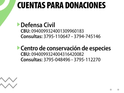 Puntos destinados para la recepción de donaciones