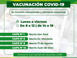 Salud Pública recuerda quiénes deben recibir la vacuna antigripal y refuerzos por Covid-19