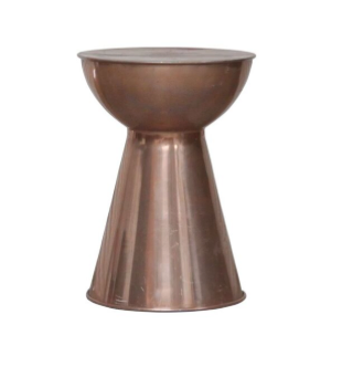 Accent Tables Coffee Rose Gold Drum Side Table