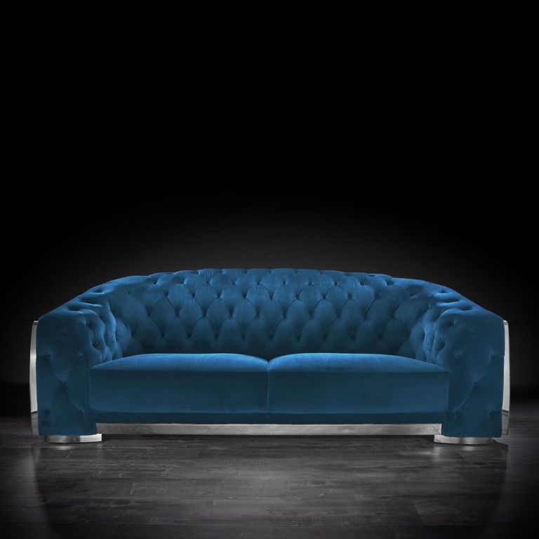 Thumbnail: Navy Maddy Sofa -Set/2 #092