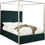 Thumbnail: Lush Green Velvet Canopy Bed #112