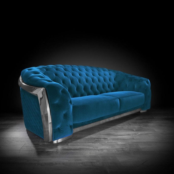 Thumbnail: Navy Maddy Sofa -Set/2 #092