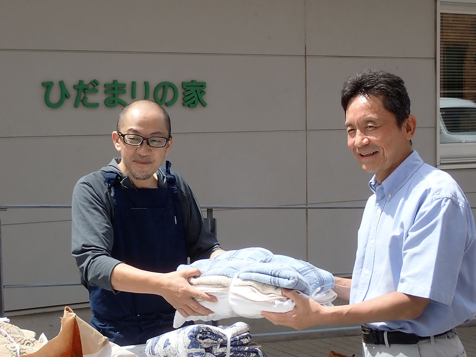 就労支援センターに古布をお届け
