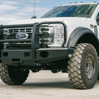 detail of grill for extreme duty bucket truck
