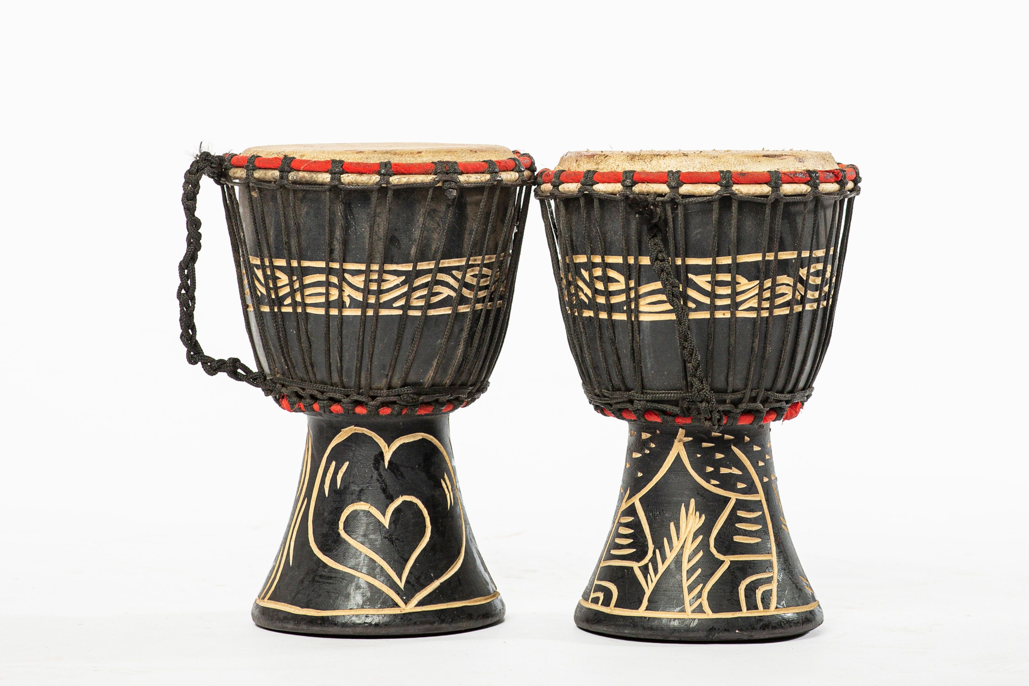 Heart and Path Dejembe Drum set of 2