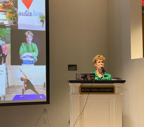 Angie Chaplin speaking