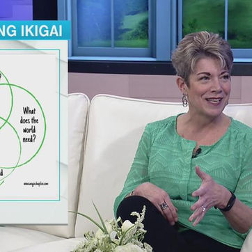 Angie Chaplin being interviewed