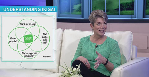 Angie Chaplin being interviewed