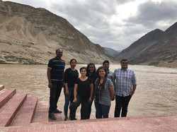 GenSCAPE lab and Dr. Niraj Rai's group by the confluence of Indus and Zanskar Rivers in Ladakh