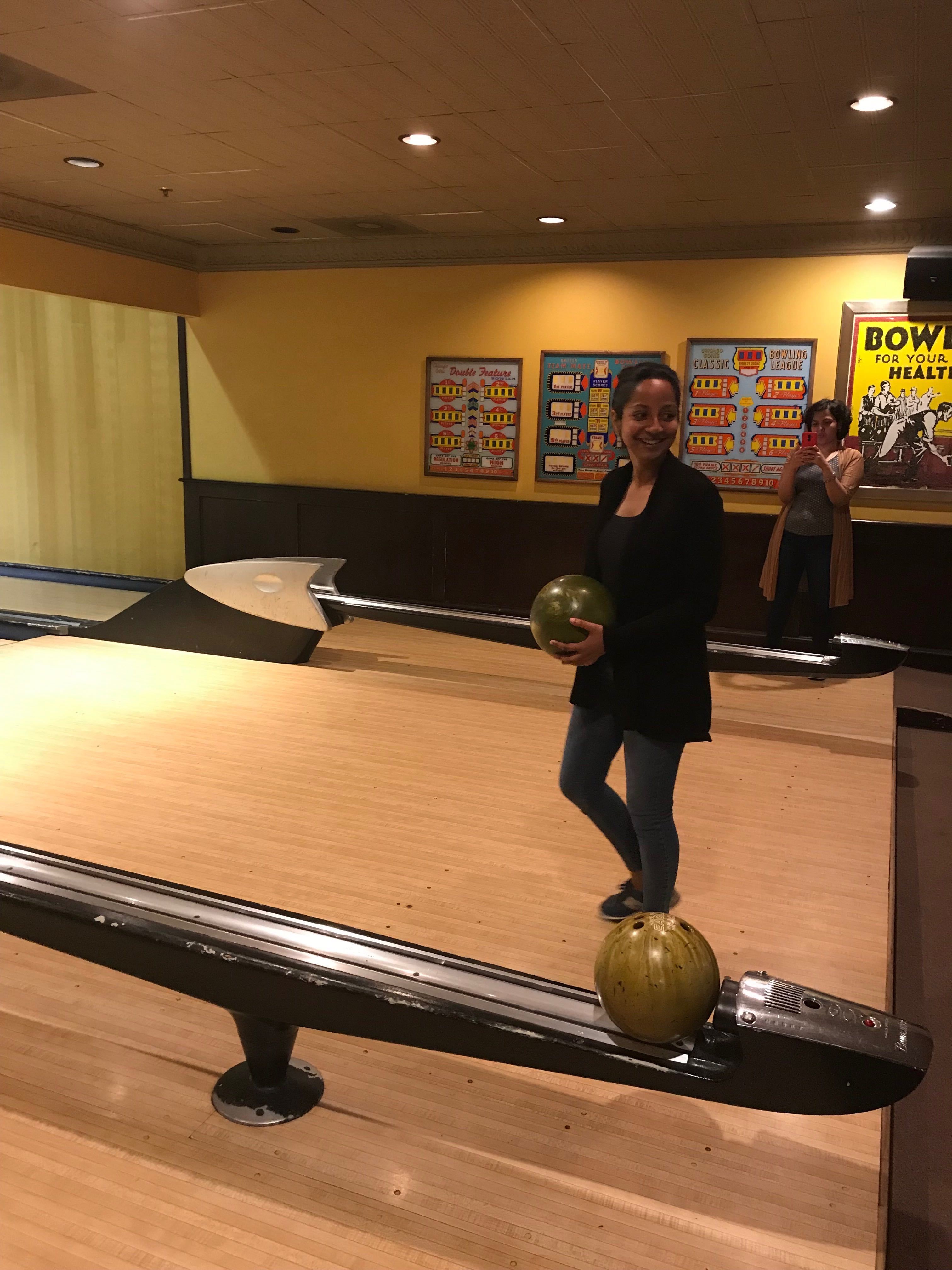 Bowling. And photographing.