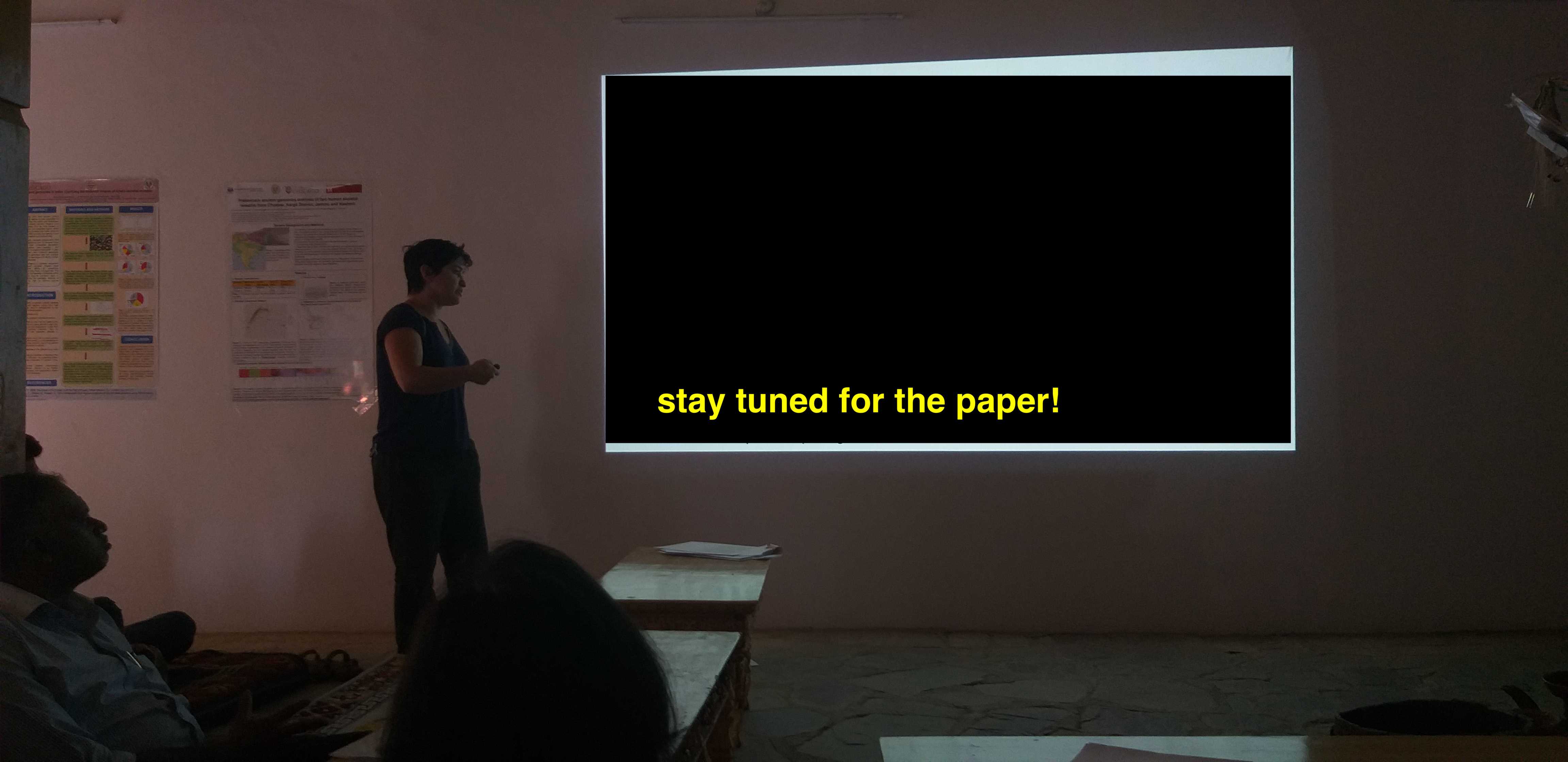 Constanza presents exciting new results at the workshop