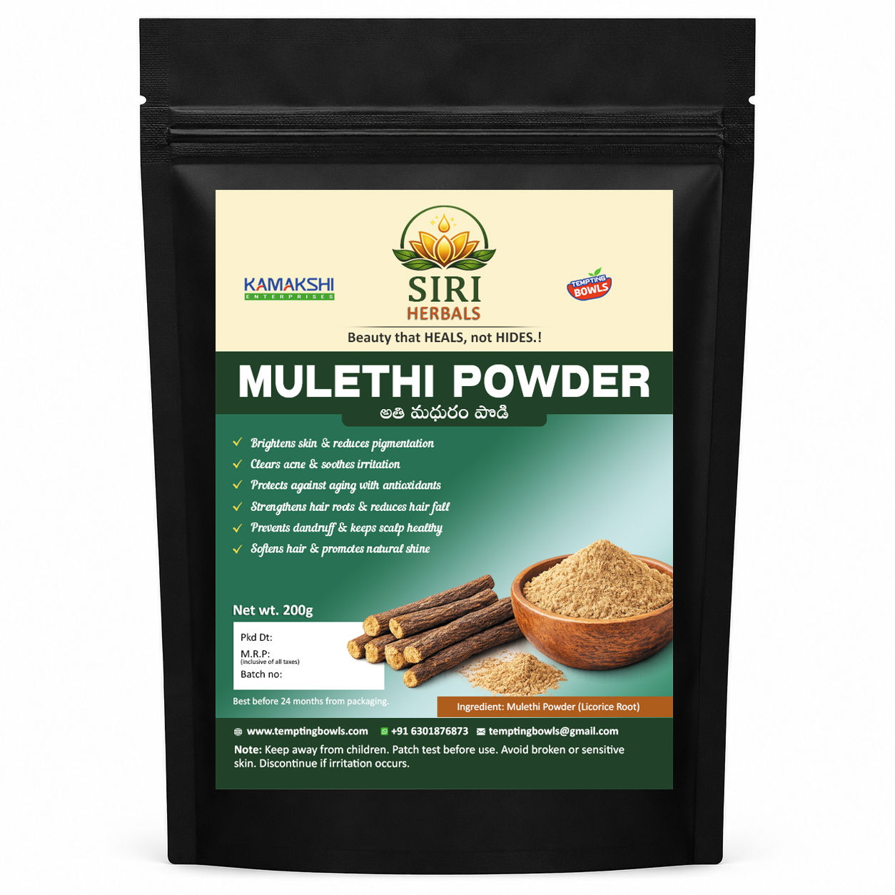 Pure & Natural Mulethi Powder | Licorice Root Powder