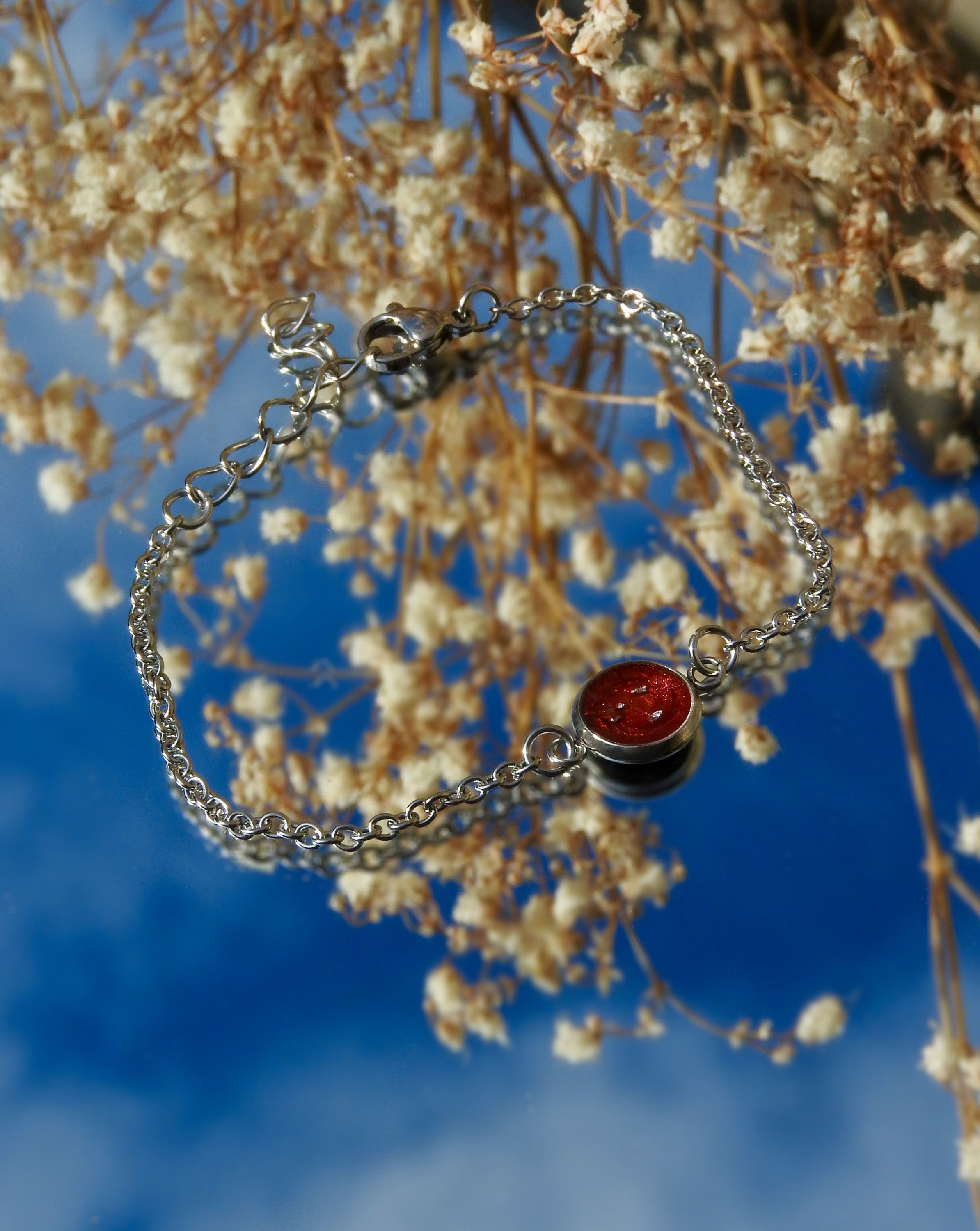 Bracelet Argenté - SALTO Rouge