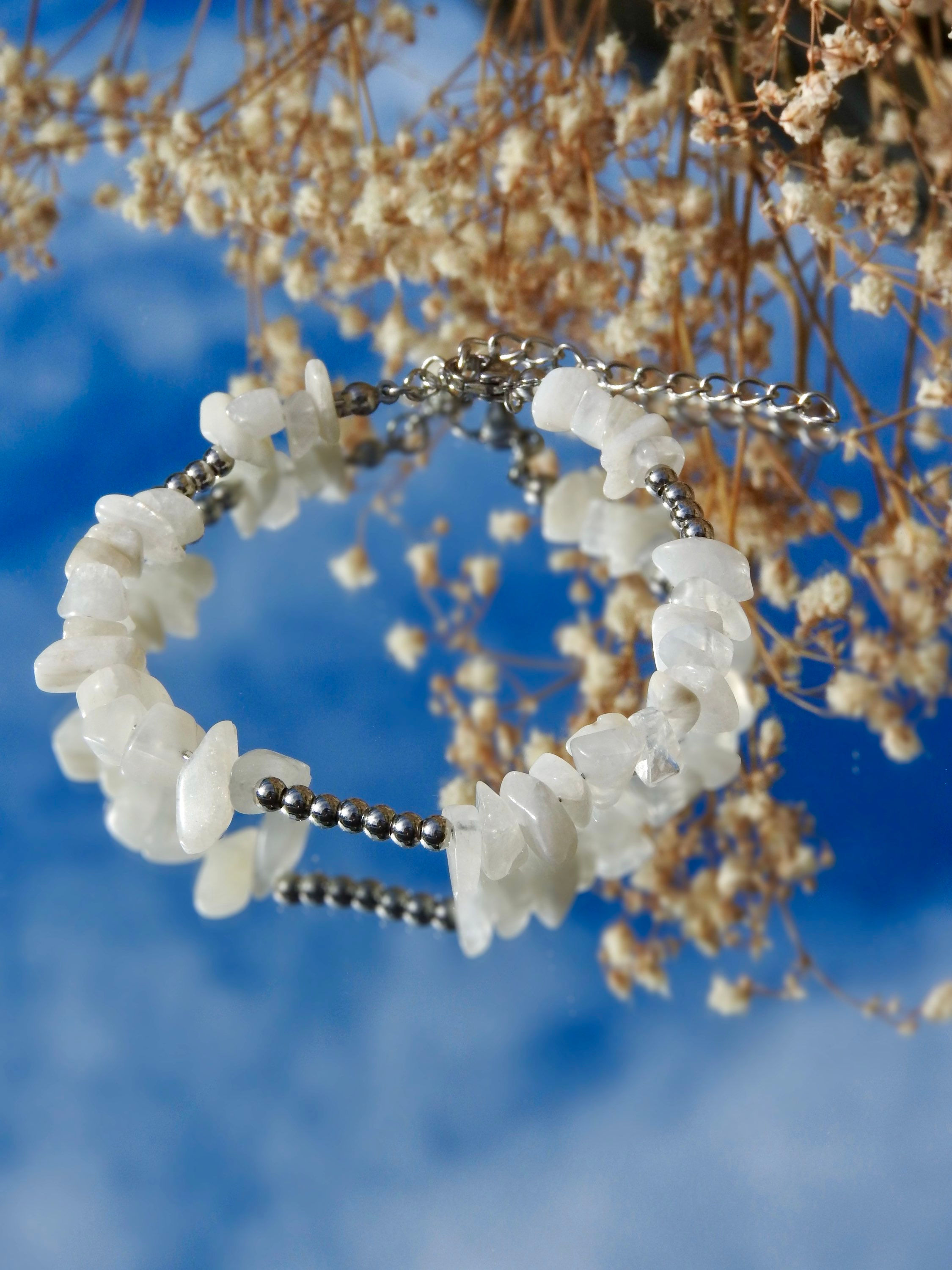 Bracelet Argenté - TOGO Pierre de lune
